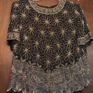 Pre-own Kazar Evening formal Blouse with  Beads